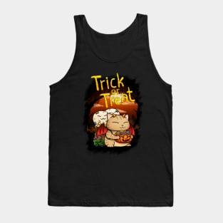 Halloween Cat Trick or Treat Tank Top